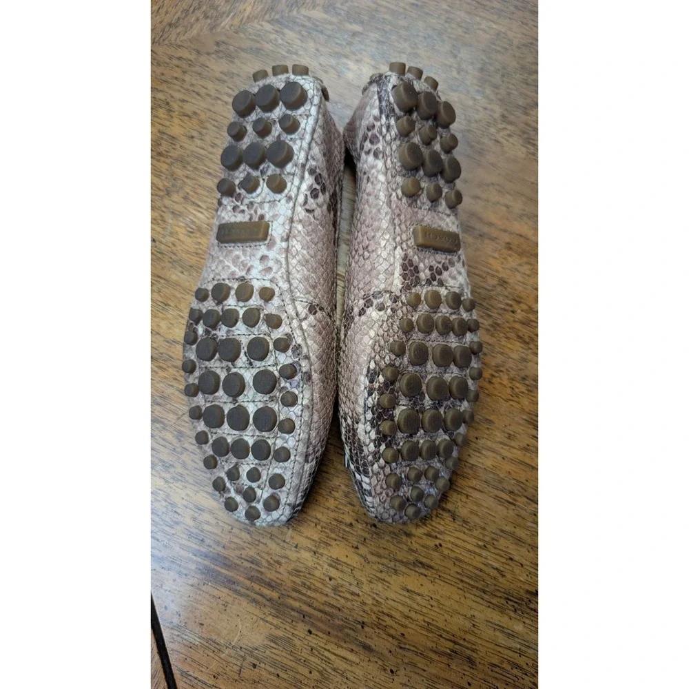 Coach Snake Print‎ Leather Vernon Ballet Flats Women's Size 5B Multicolor